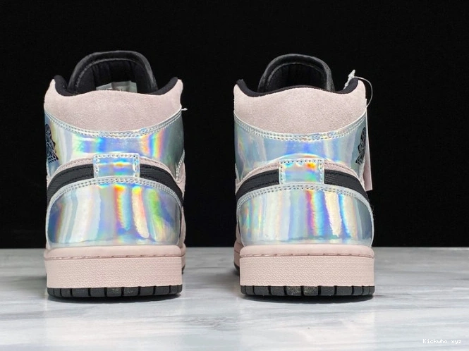 1 (W) Powder Jordan Iridescent Mid Air BQ6472-602 Dirty 0614